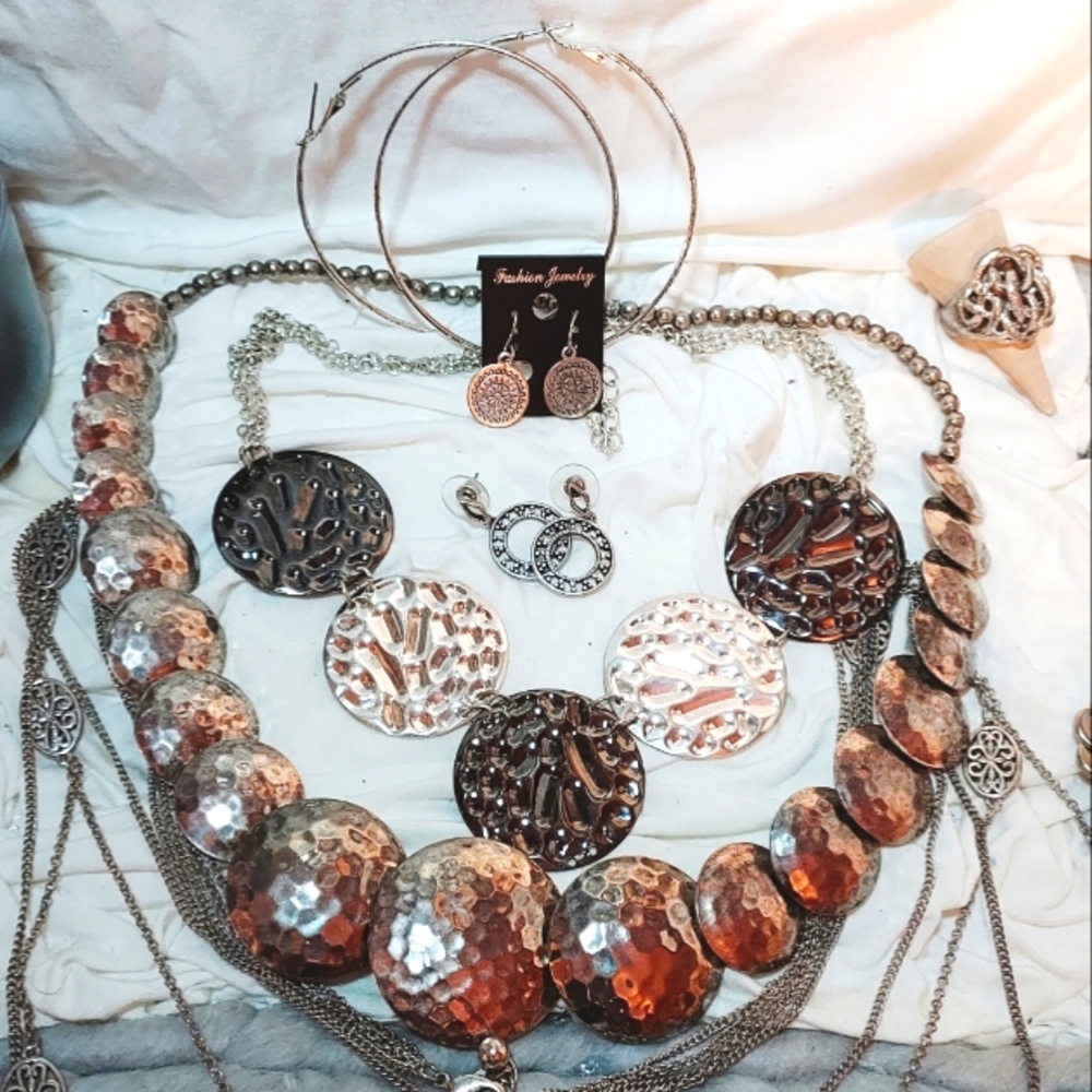 Hammered Silver Jewelry Lott